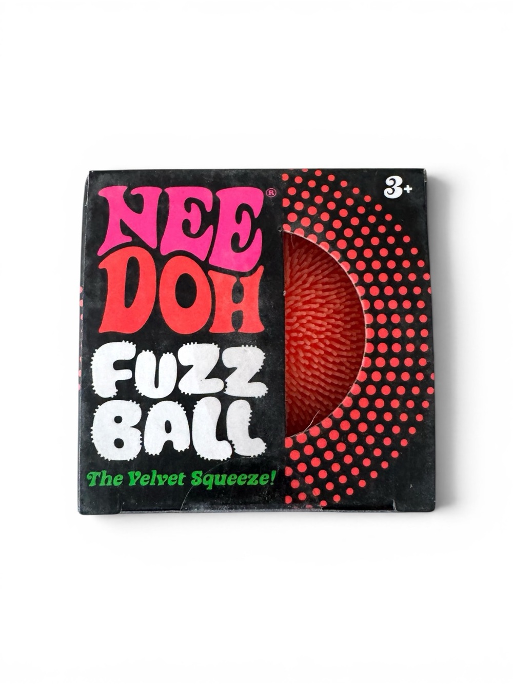 Nee Doh Fuzz Ball Plush Squeeze Toy Orange